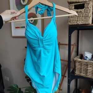Vintage Style Blue Ralph Lauren Swimsuit One Piece - Pinup Styl